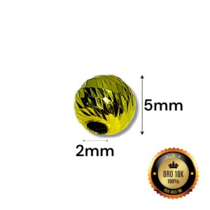Balin 5mm En Oro 18k