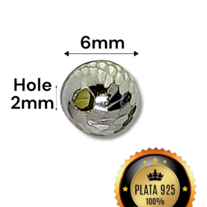 Balin en Plata Italiana 925 6mm.