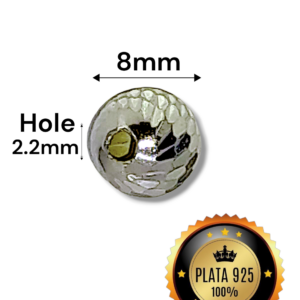 Balin en Plata Italiana 925 8mm.
