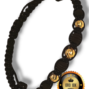 Pulsera Tres Balines Diamantados en Oro 18k