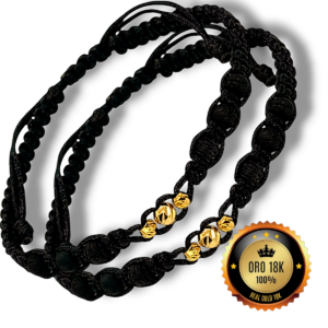 Pulsera para parejas en Oro 18k balines 4mm o 5mm