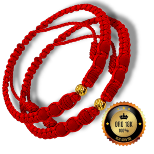 Pulsera para parejas en Oro 18k balines 5mm