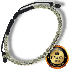 Pulsera Cuarenta y dos Balines Diamantados en Plata 925